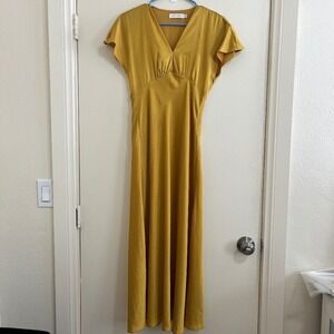 Y2K Babydoll Slip Dress‎ Small Fairycore Whimsical Coquette Romantic V-Neck Glam